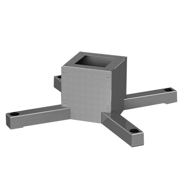 Pedestal Base, 8.63 in. H x 21-3/4 in. W x 21-3/4 in. L, 304 Stainless Steel